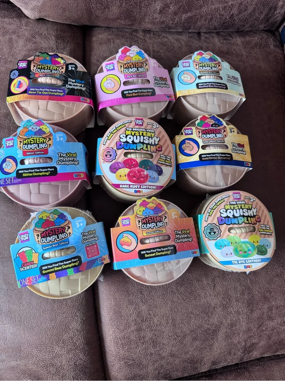 Mystery Squishy Dumpling Surprise Pack - 9 Packs